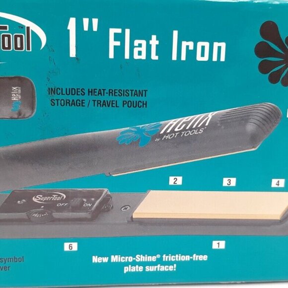 Hot Tools Helix 1" Flat Iron Supertool Ceramic Tourmaline Ionic Nanosilver 4200 - Picture 6 of 6